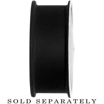 1/2 Black White Star Silicone Plug