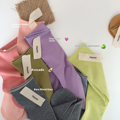 Candy Color Combed Cotton Tube Socks