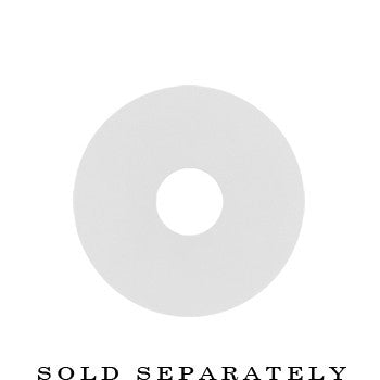 6G Acrylic Neon White Screw Fit Tunnel Plug