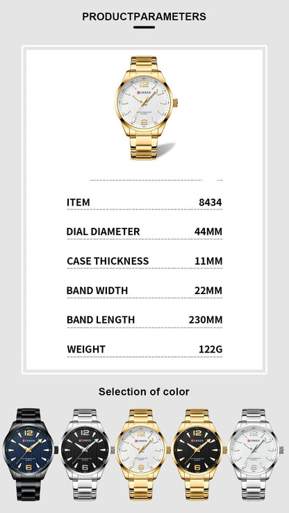 Men's Business Quartz Steel Belt Watch