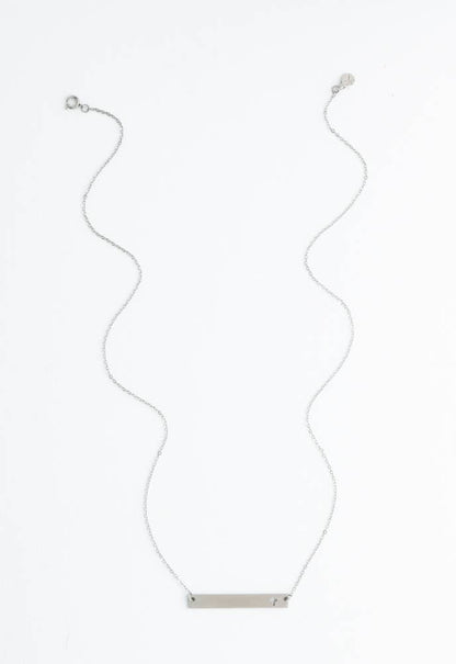 Layla Silver Cross Bar Necklace
