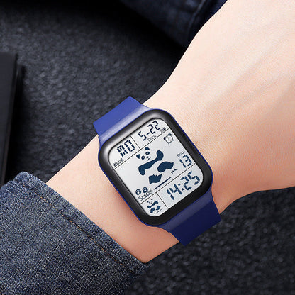 Square Polychrome Panda Sports Watch