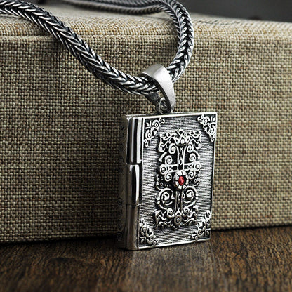 925 Silver Vintage Thai Silver Scripture Pendant