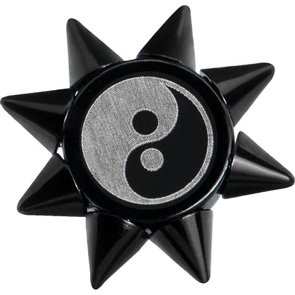 0G Yin Yang Spiked Logo Fake Taper Ear Plug