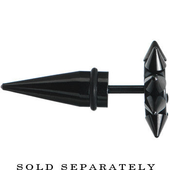 0G Yin Yang Spiked Logo Fake Taper Ear Plug