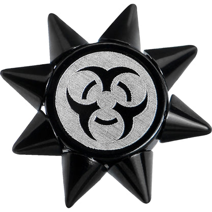 0G Biohazard Spiked Logo Fake Taper Ear Plug