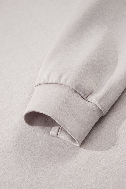 Solid Drop Shoulder Pullover and Mini Skirt Set