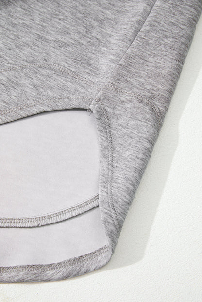 Colorblock Patchwork V-Neck Drawstring Hoodie