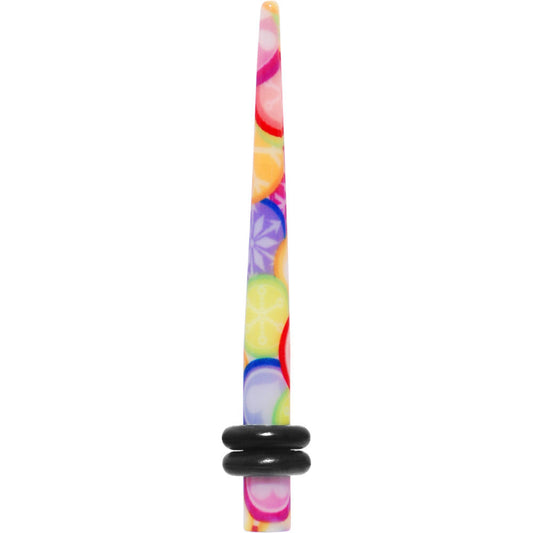 8G Groovy Retro Flower Acrylic Taper