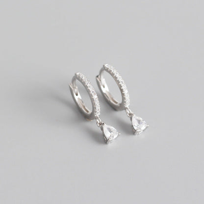 French style wind ear button and silver ear nail