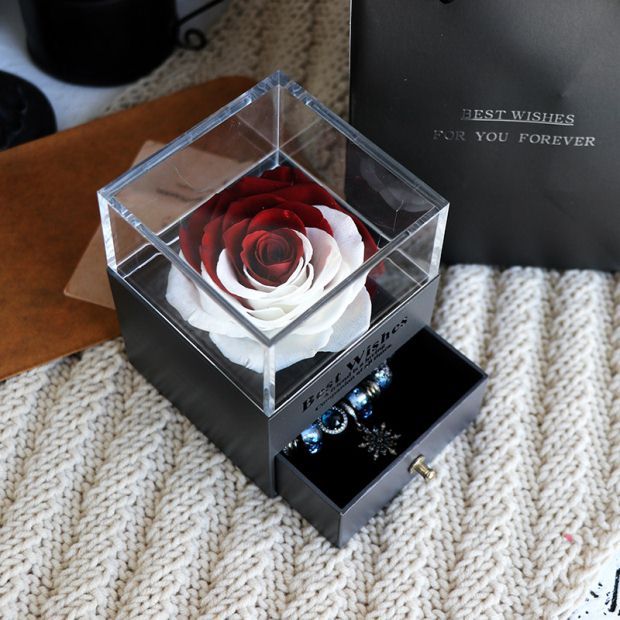 Eternal Rose Jewelry Box for Gifts