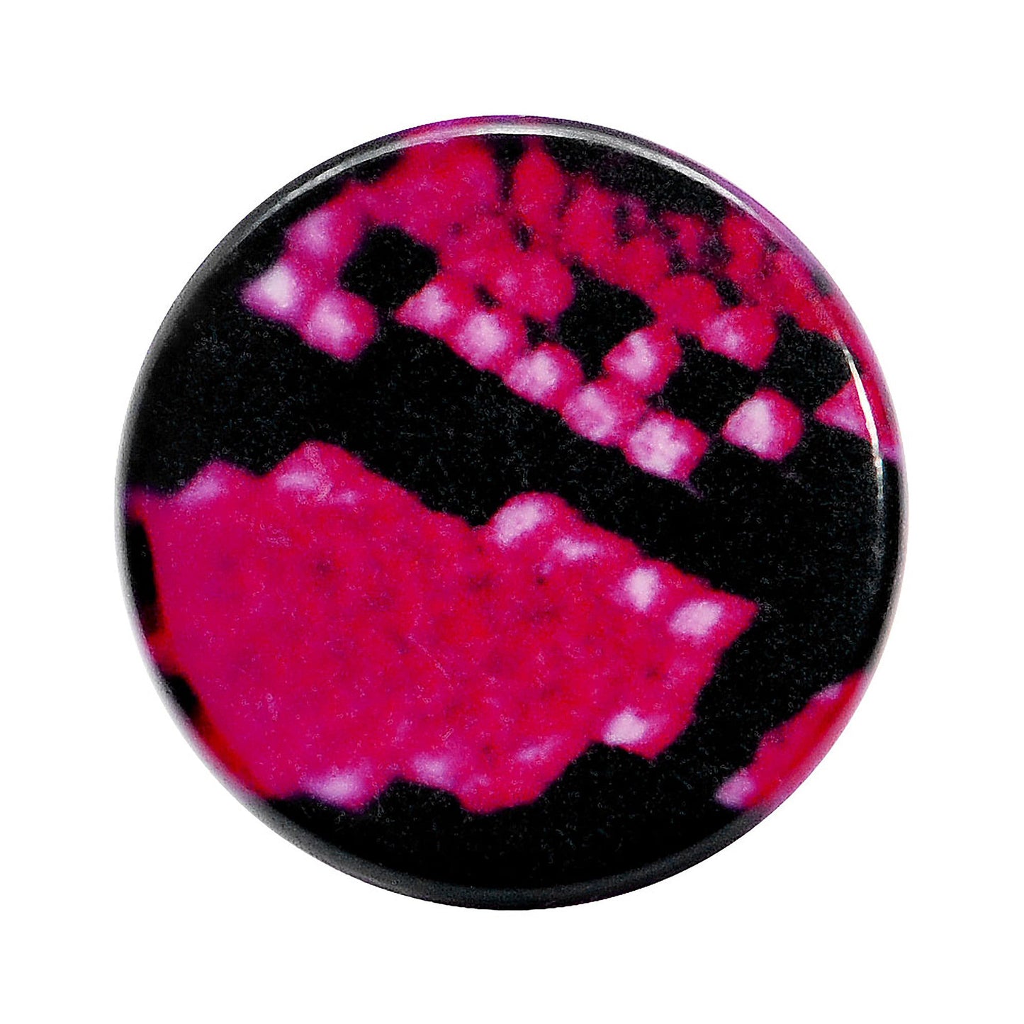 00G Pink Snake Skin Acrylic Saddle Plug