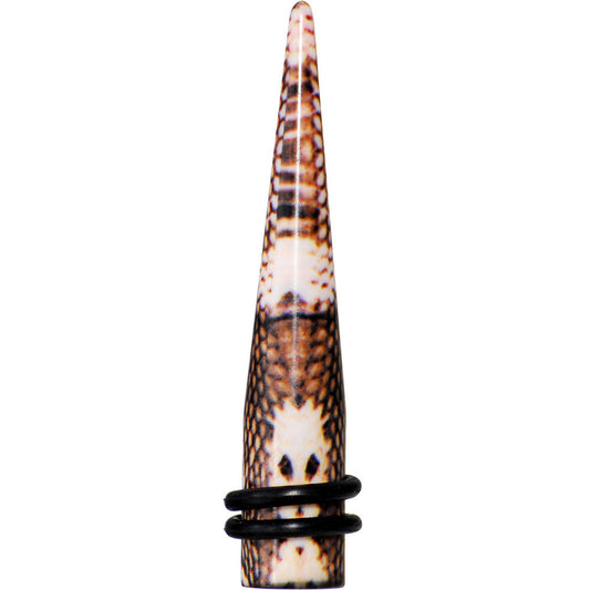 0G Blushing Snake Skin Acrylic Taper