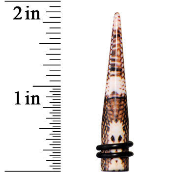 0G Blushing Snake Skin Acrylic Taper