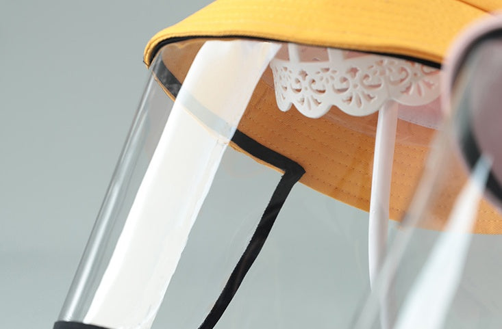 Kids Anti-Spitting Protective Hat with Dustproof Cover