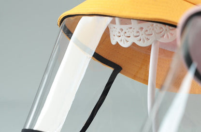 Kids Anti-Spitting Protective Hat with Dustproof Cover