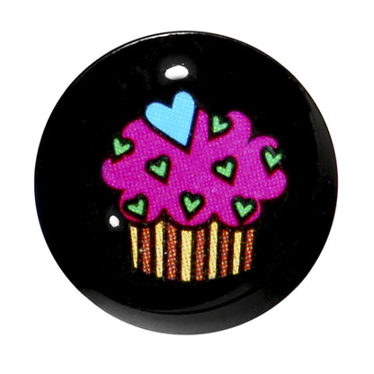1/2 Acrylic Single Flare Heart Sprinkle Cupcake Plug