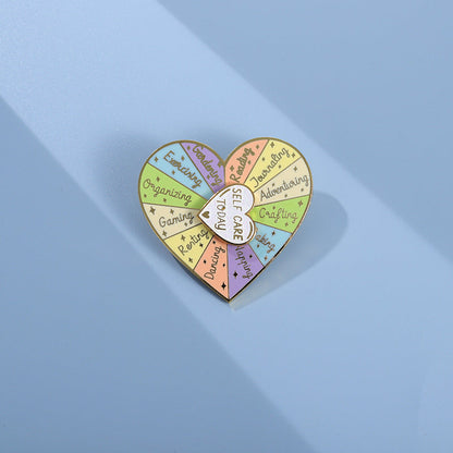 Double-Layer Heart Rotating Badge