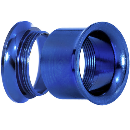 13mm Royal Blue Anodized Titanium Screw Fit Tunnel