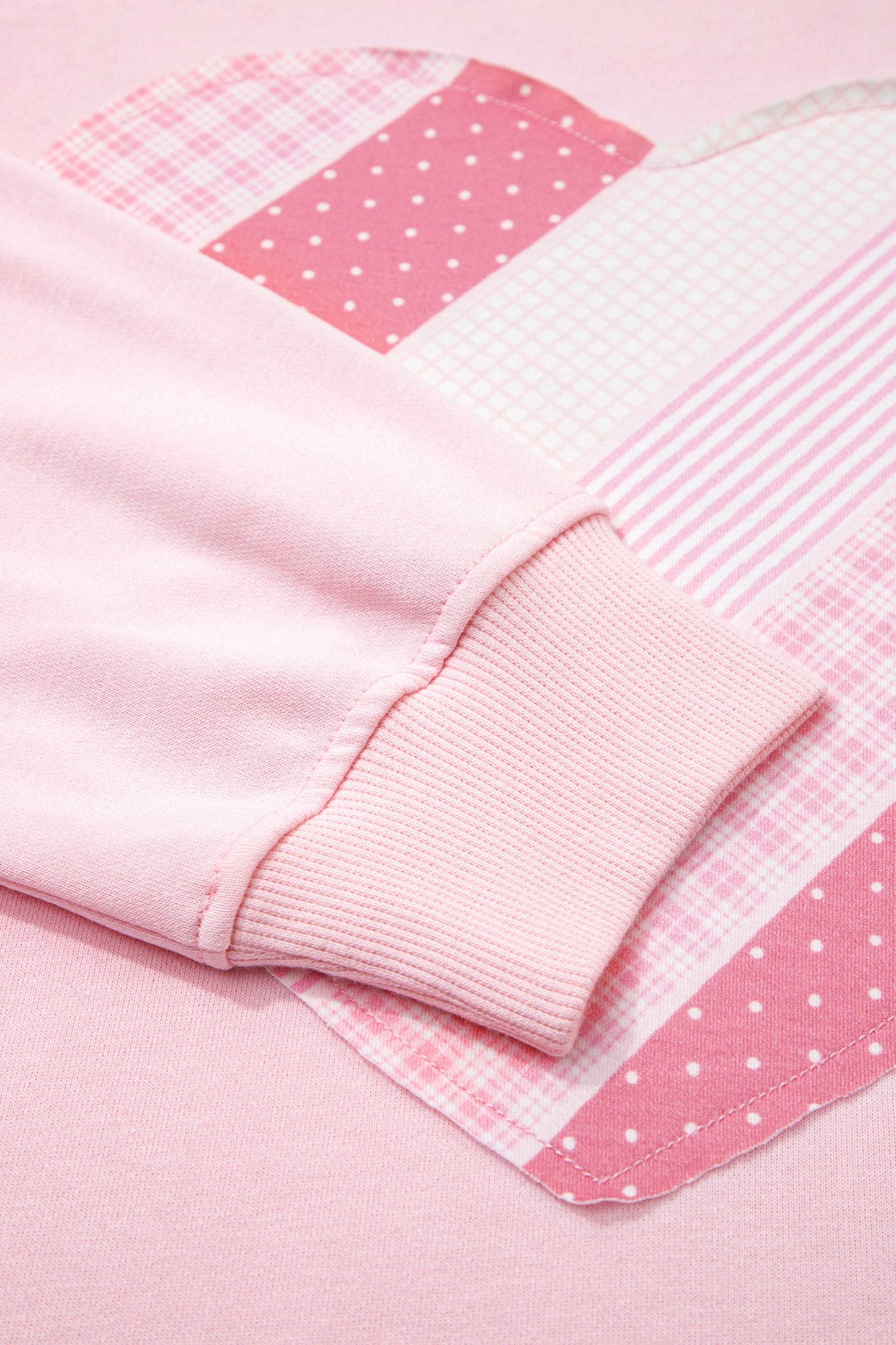 Sweetheart Patchwork Oversize Sweatshirt
