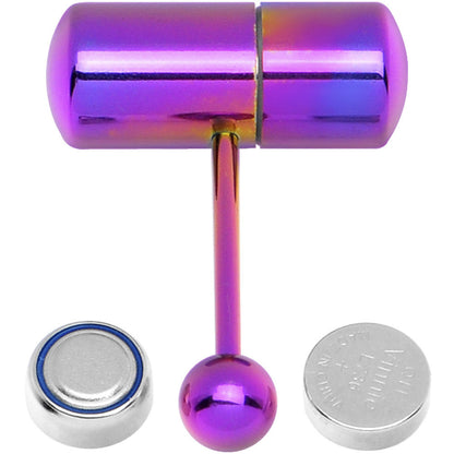 Purple Titanium LIX Vibrator Tongue Ring