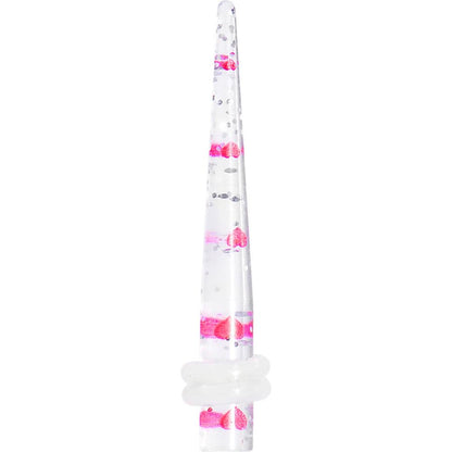 Clear Acrylic Glitter Pink Heart Confetti Taper 8G to 16mm