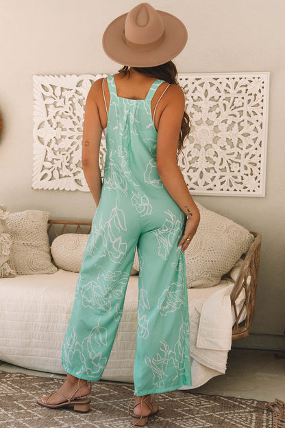 Bib Wide Leg Overall Jumpsuit