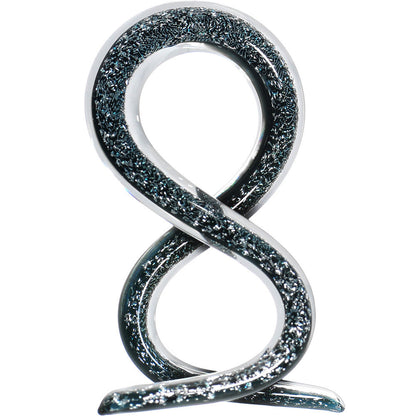 4G Silver Dichroic Glass Double Twist Taper