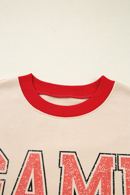 GAME DAY Varsity Stripe Crewneck Sweatshirt