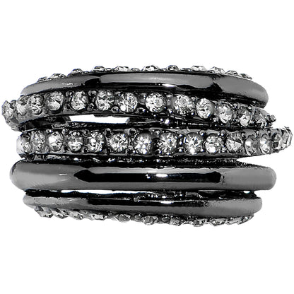 Multi Row Dazzling Gem Adjustable Ring