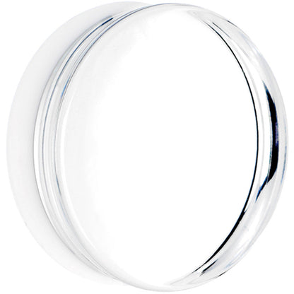 42mm Clear White Acrylic Mirror Split Saddle Plug
