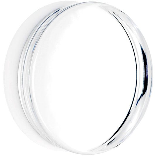 44mm Clear White Acrylic Mirror Split Saddle Plug