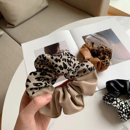 Leopard Print Color Block Hair Ring