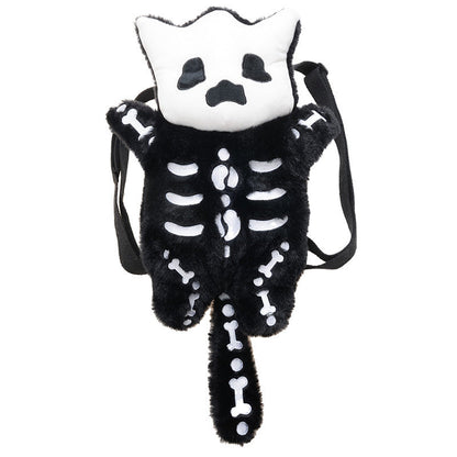 Cartoon Cute Children's Black Plush Backpack