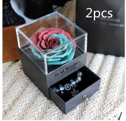 Eternal Rose Jewelry Box for Gifts