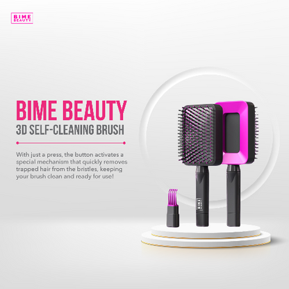3D Self-cleaning Deluxe Hair Brush by BimeBeauty