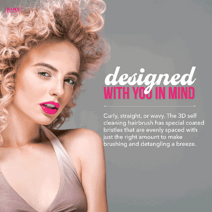 3D Self-cleaning Deluxe Hair Brush by BimeBeauty