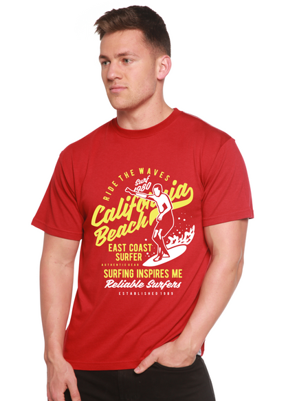 Ride The Waves Spun Bamboo® Men's Bamboo Viscose/Organic Cotton Short Sleeve Graphic T-Shirt