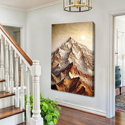 3D Minimalist Mountain Wall Art