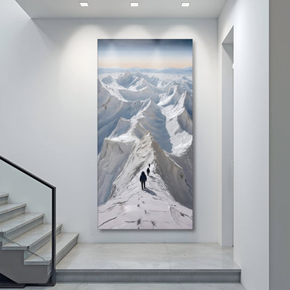 Snow Mountain Abstract Wall Art