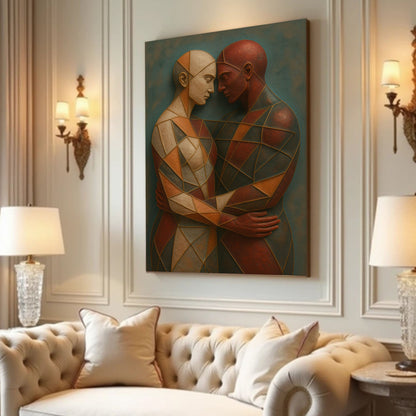 Embrace of Geometry Abstract Wall Art III