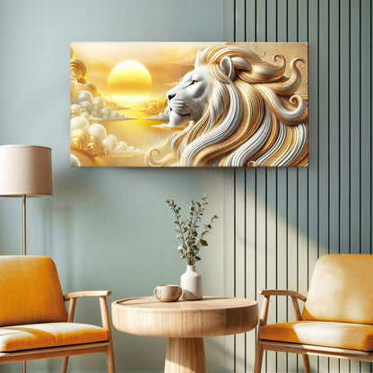 3D Majestic Lion Wall Art V