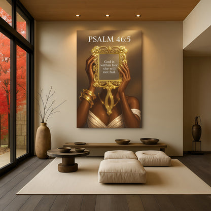 God Is Within Her She Will Not Fall Psalm 46:5 Faith Sign VII