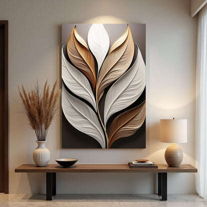 Elegant 3D Leaf Wall Art