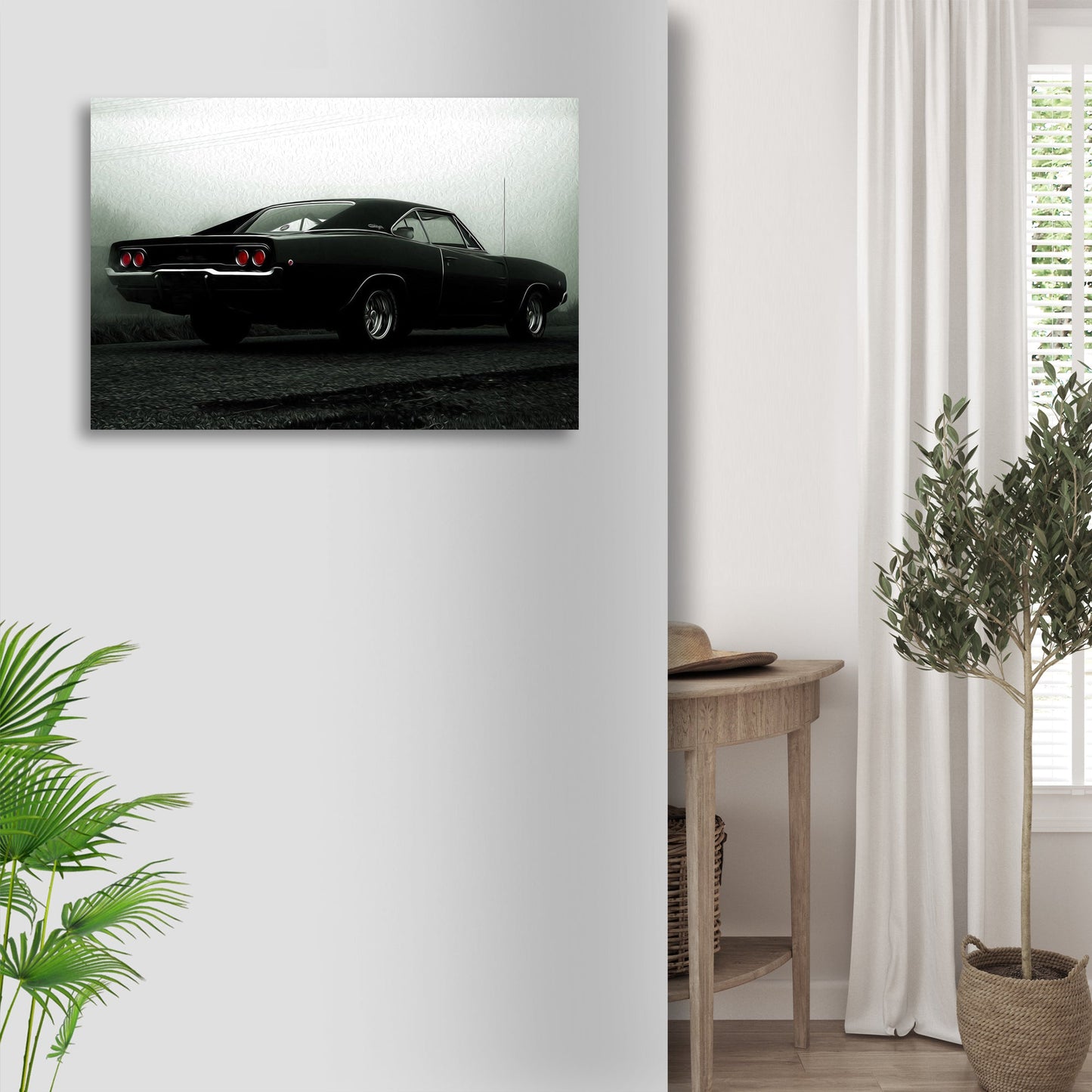 Race Car Vintage Canvas Wall Art