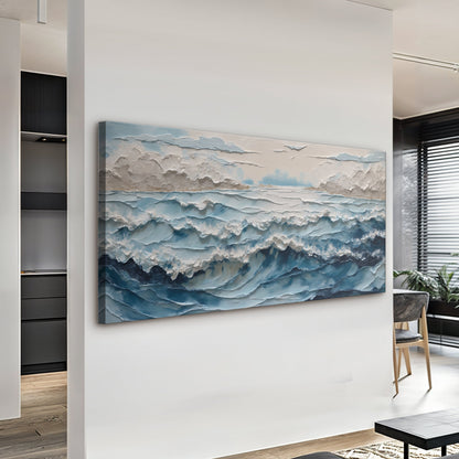 Ocean Embrace Impasto Wall Art