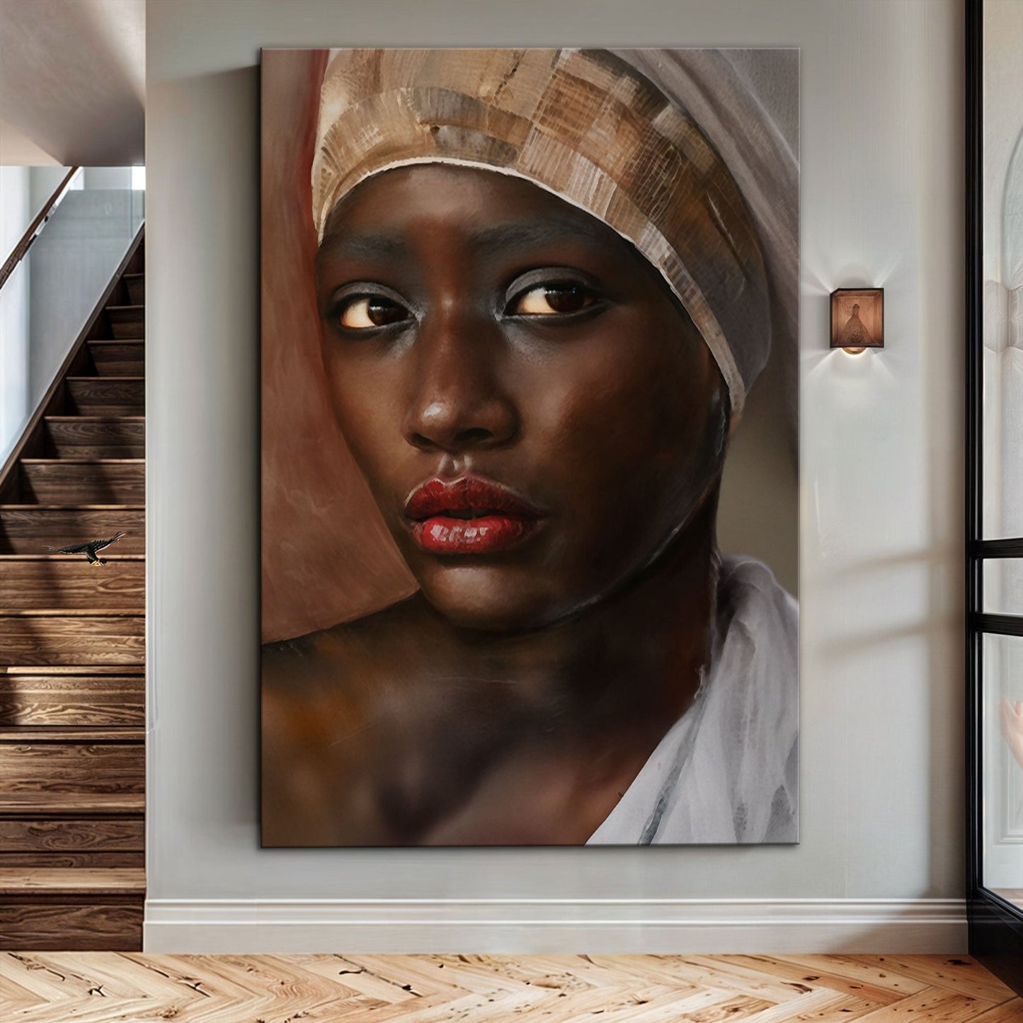 African Woman Painting Wall Art