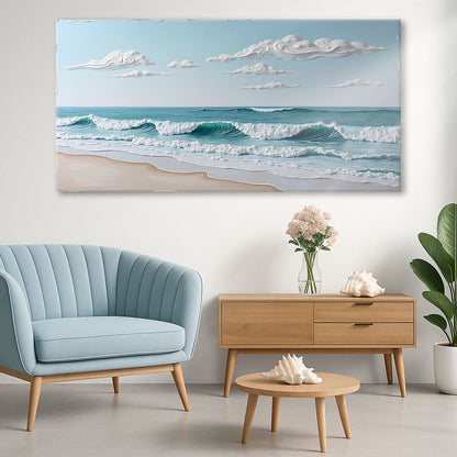 Serene Ocean Wave Coastal Wall Art XI