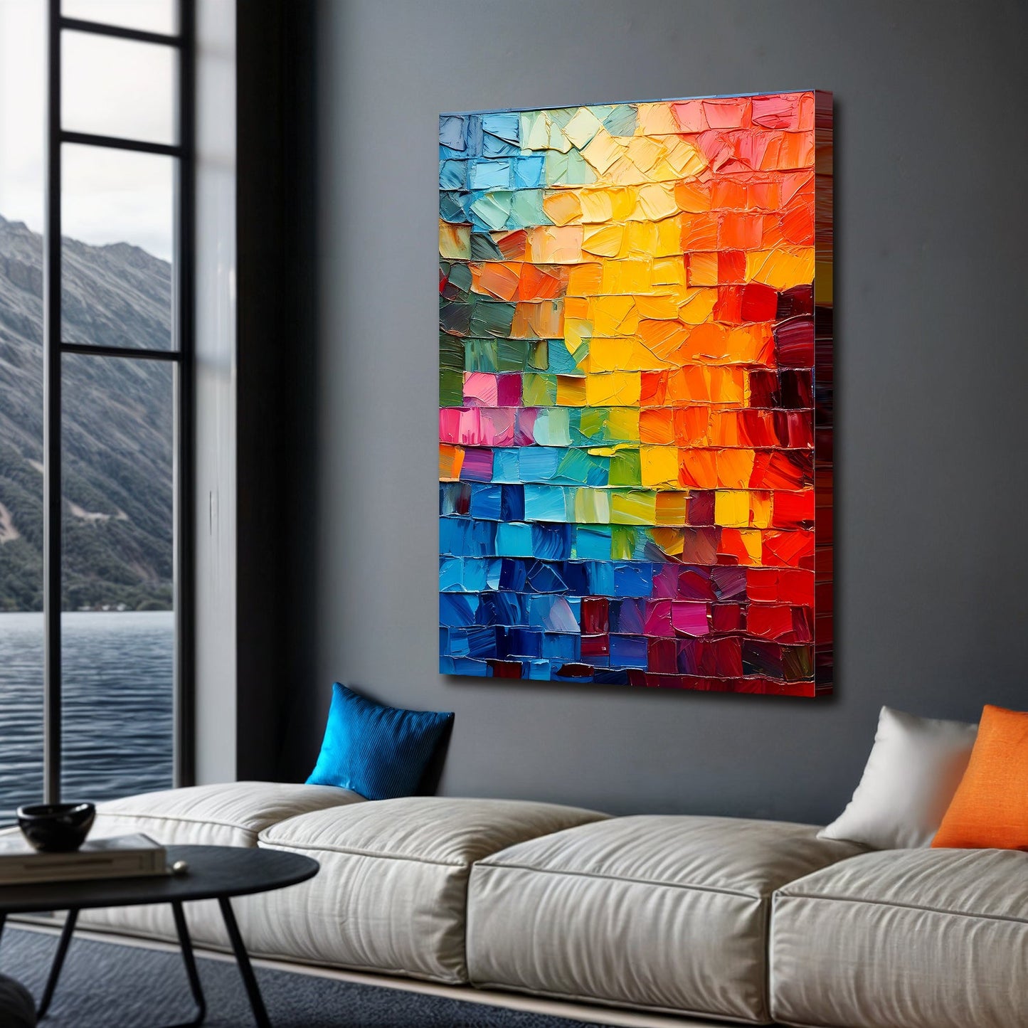 Spectrum Mosaic Impasto Wall Art