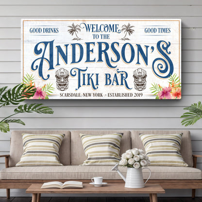 Personalized Tiki Bar Sign II